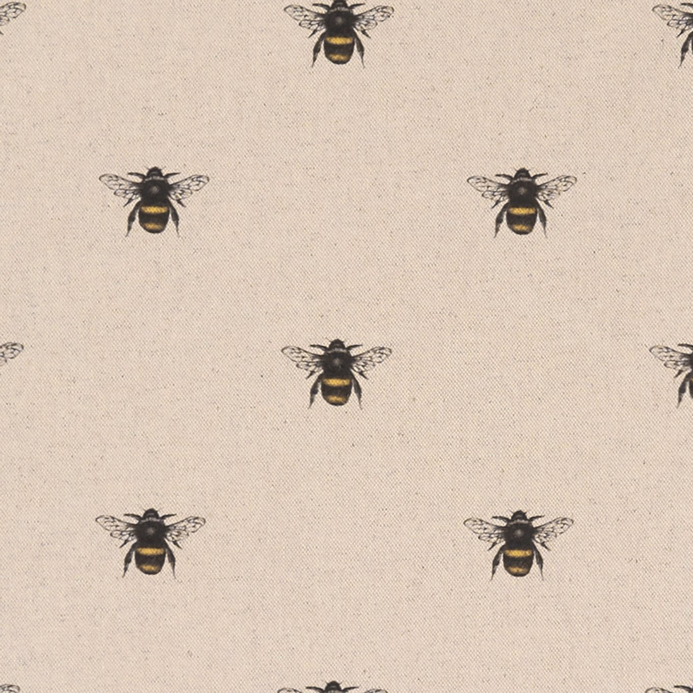 Honey Bees Oatmeal Fabric