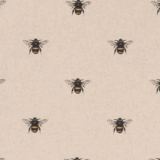 Honey Bees Oatmeal Fabric
