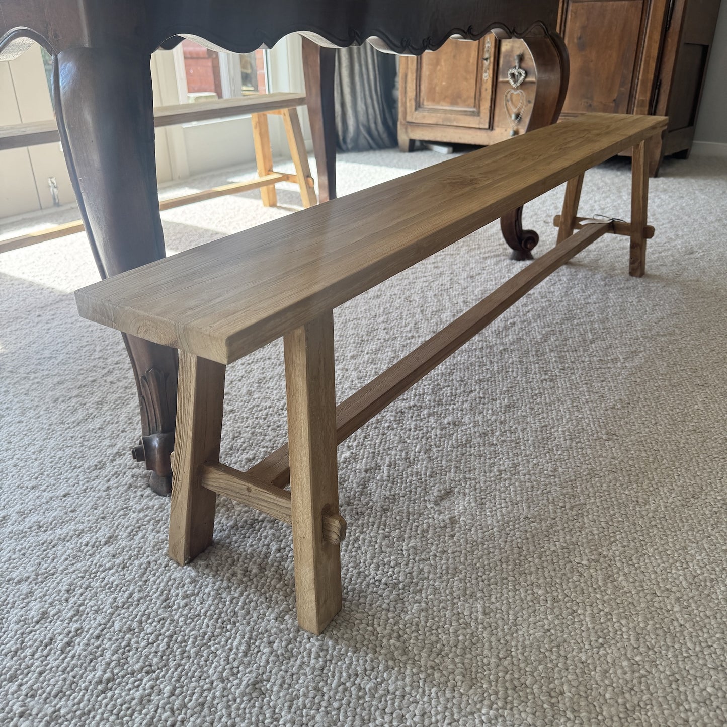 Rustic Reclaimed Teak Bench