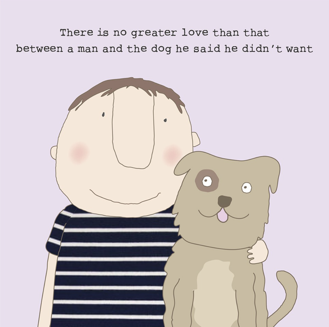 Man and Dog Card