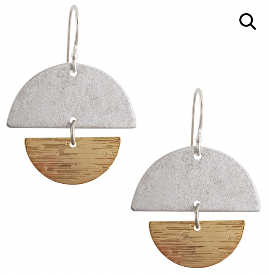 Lovebomb Disc & Gold Earrings