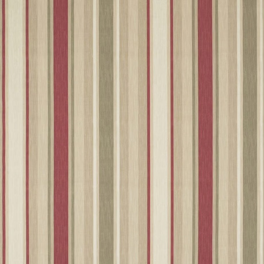 Awning Stripe Raspberry Fabric