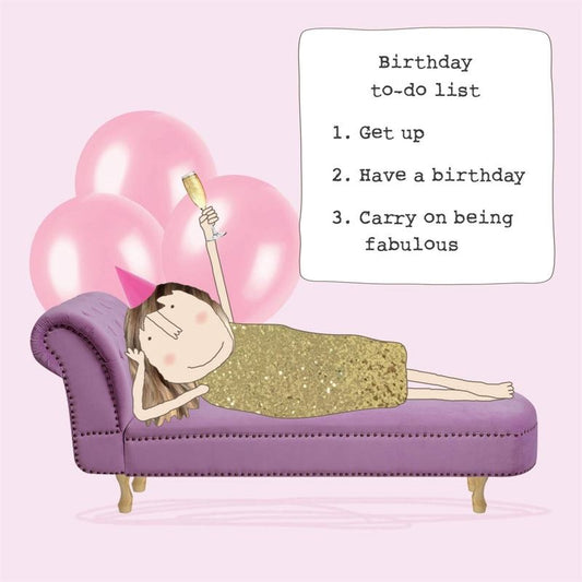 Birthday To Do List Card