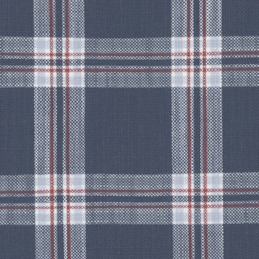 Bridge Blue Check Fabric