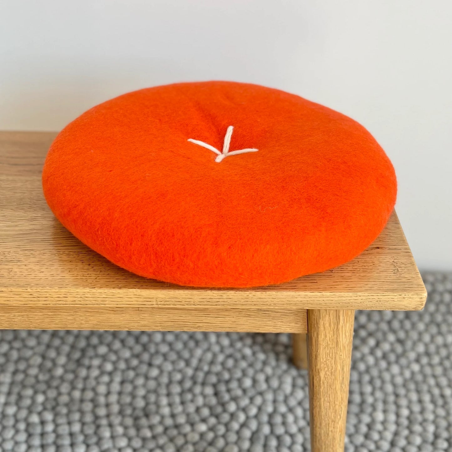 Button Cushion Tangerine