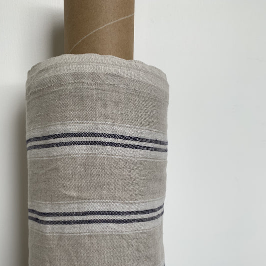 Breton Stripe Indigo Fabric
