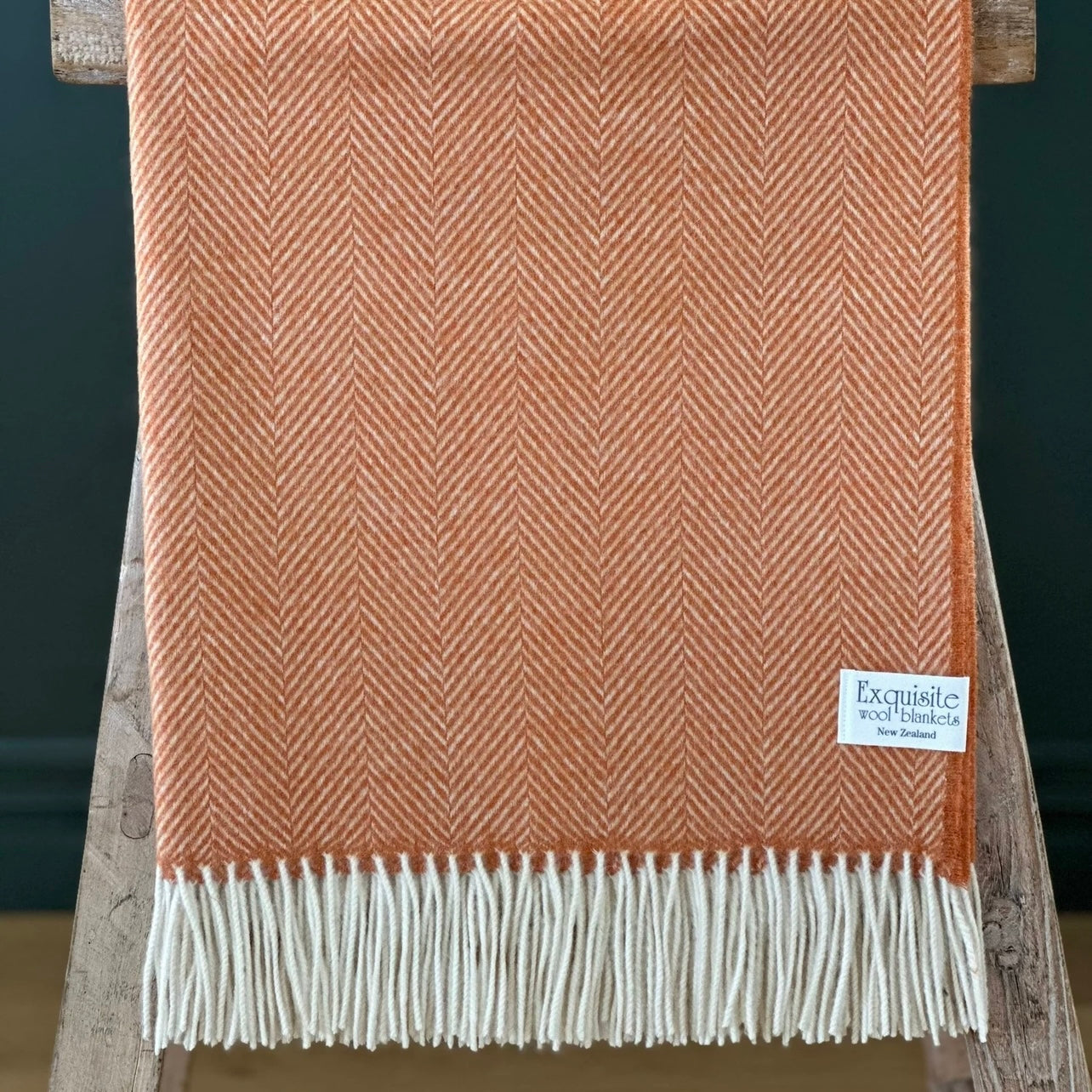 Herringbone Saffron Throw