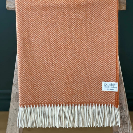 Herringbone Saffron Throw