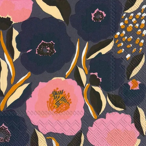 Marimekko Rosarium Rose Blue Napkins