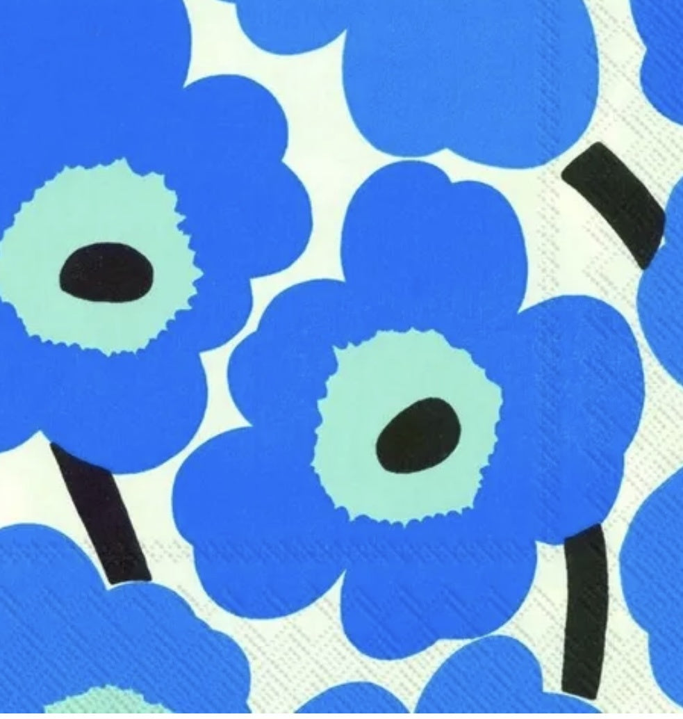 Marimekko Unikko Blue Napkins