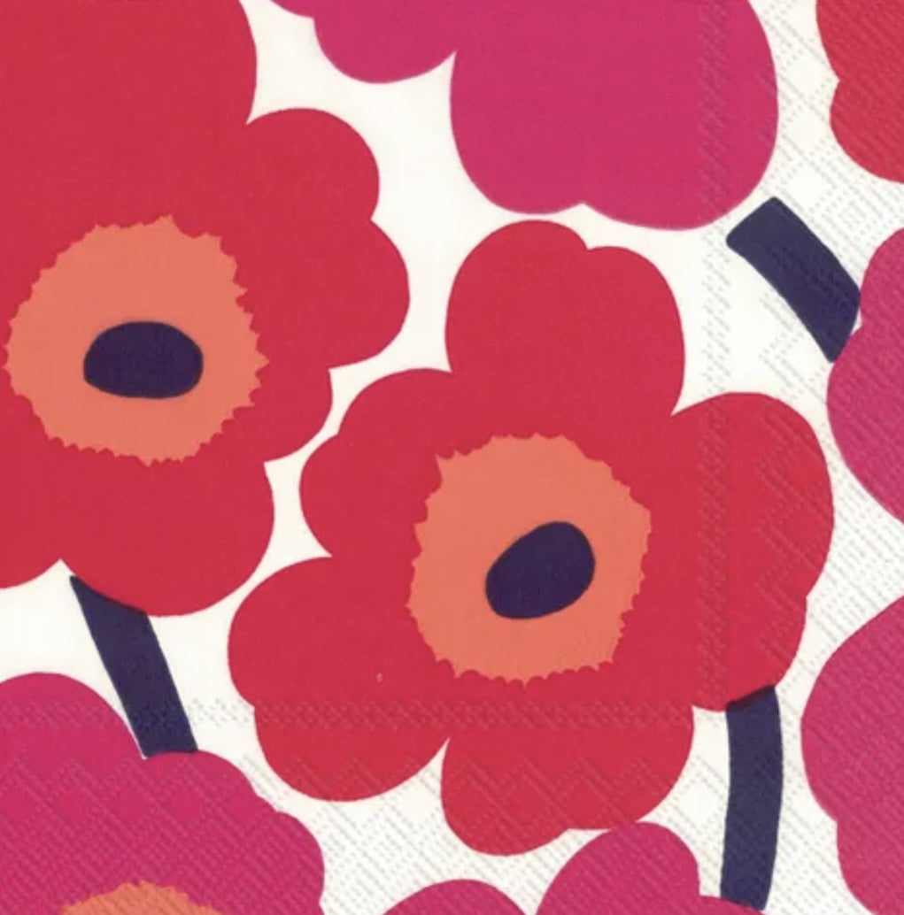 Marimekko Unikko Red Napkins