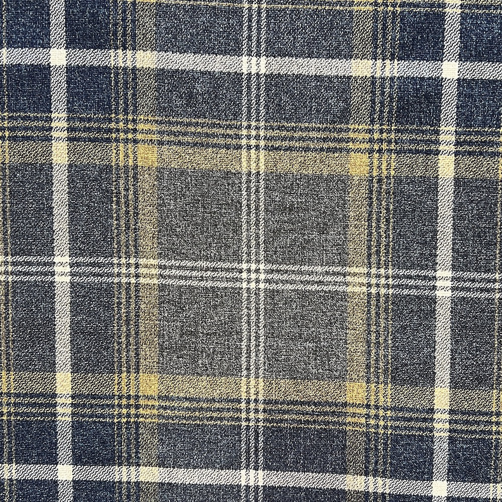 Oscar Check Blue Fabric