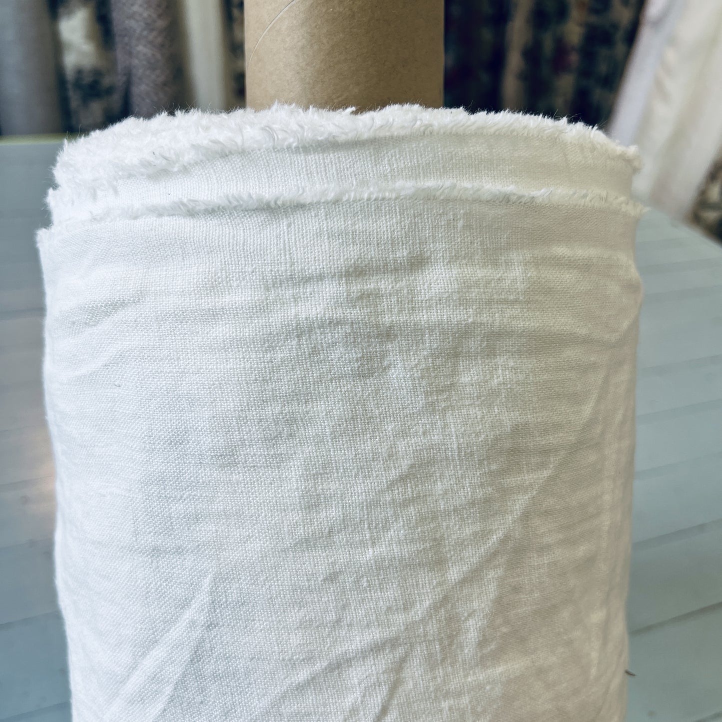 Pittsburgh Linen White Fabric