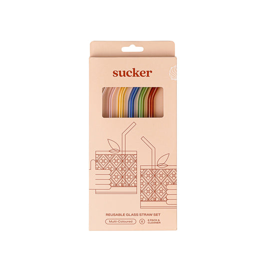 Reusable Glass Drinking Straw - Multi-colour