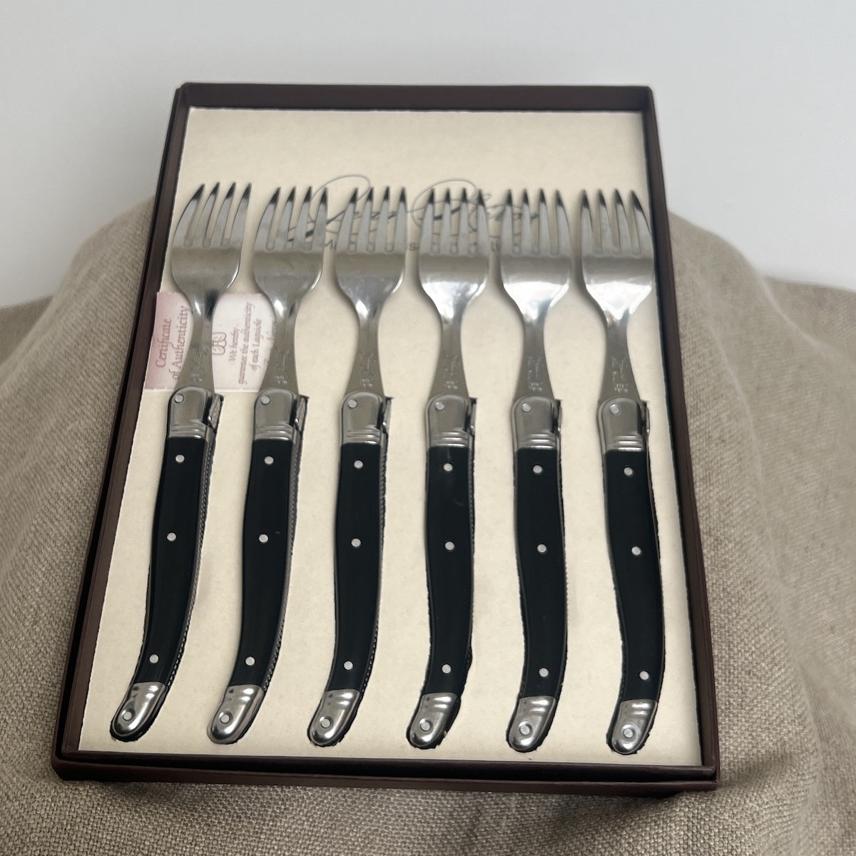 Set of 6 Table Forks Black