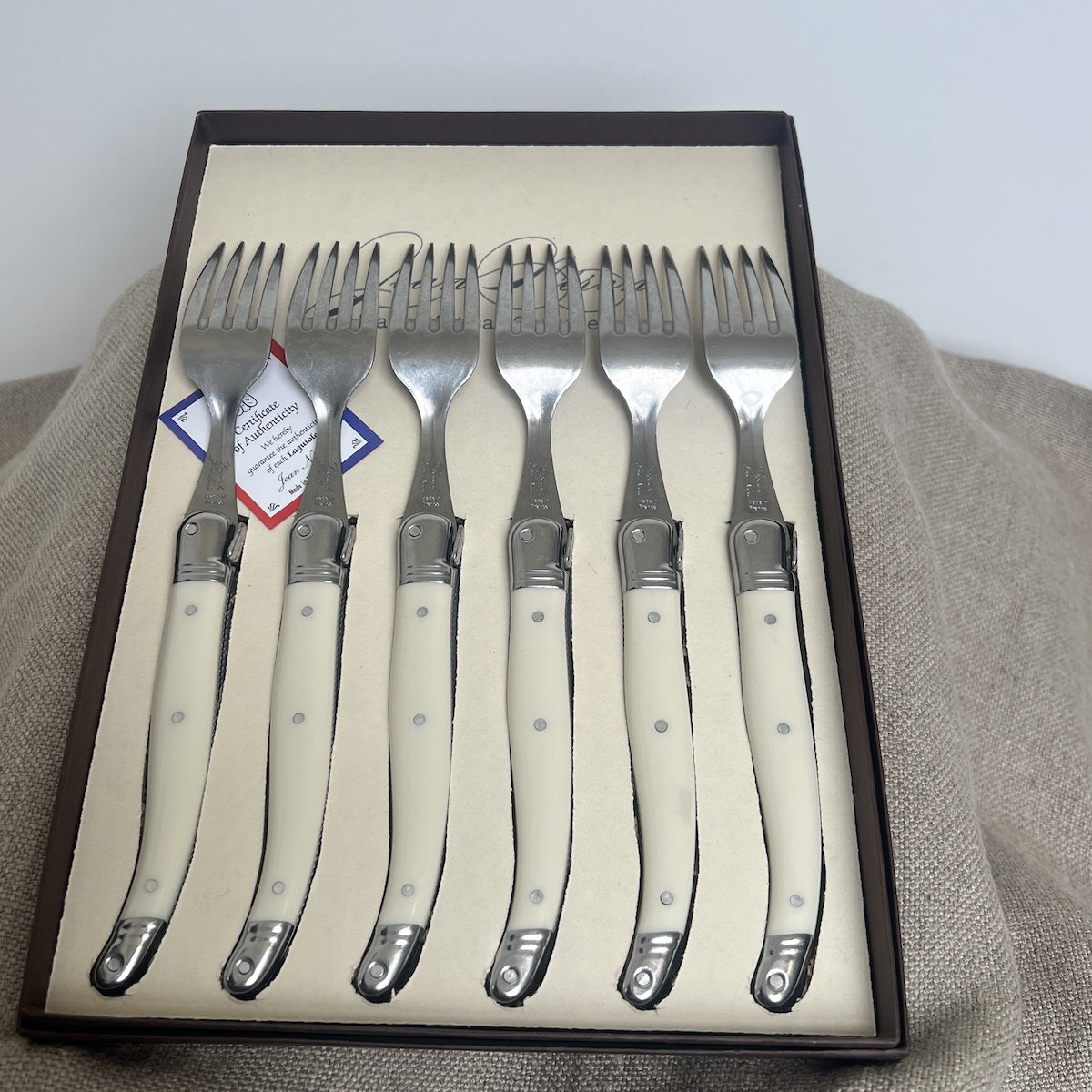 Set of 6 Table Forks Ivory