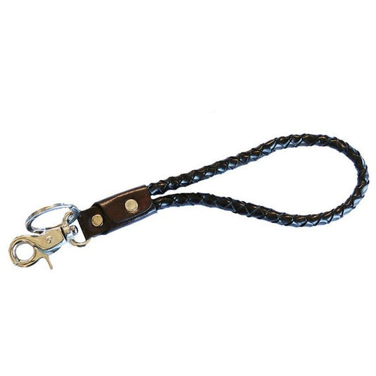 Leather Rope Key Ring - Dark Walnut