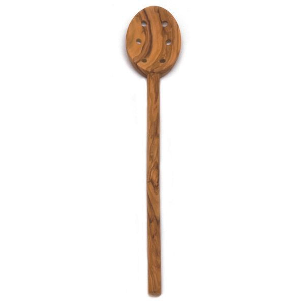 Olive Wood Oval Slotted Spoon