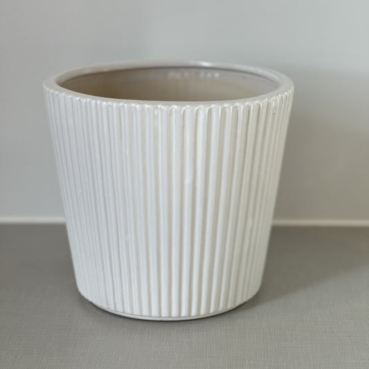 Ribbed Ceramic Planter