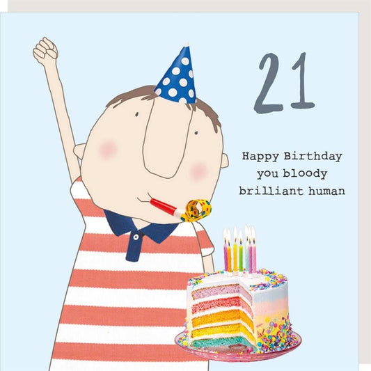 Boy 21st Brillian Human Card