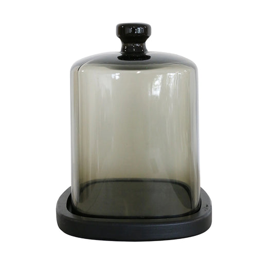 Perfumery Glass Dome w Wooden Base