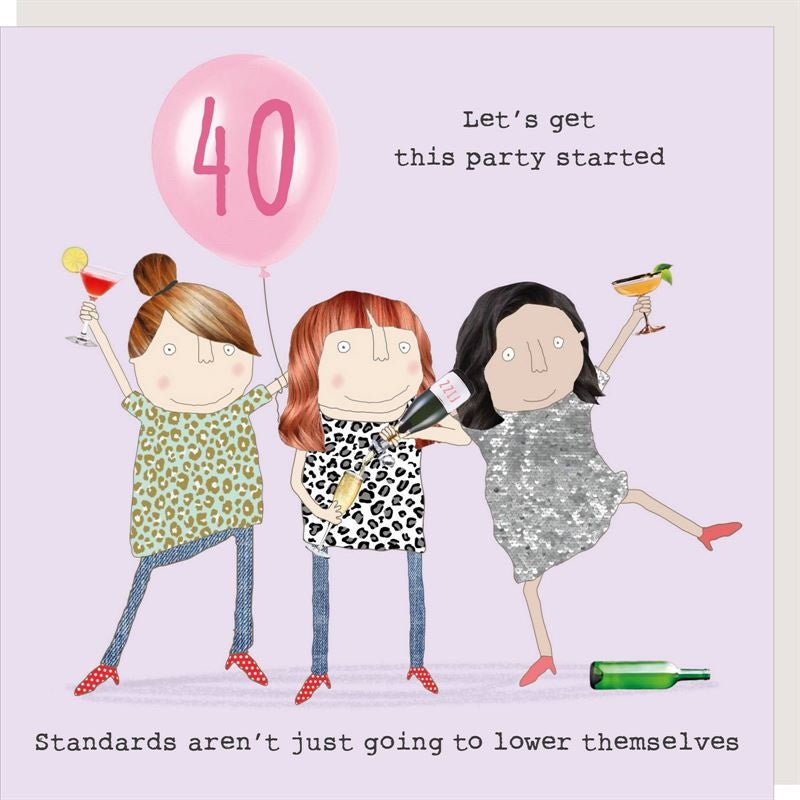 Girl 40th Standards Card