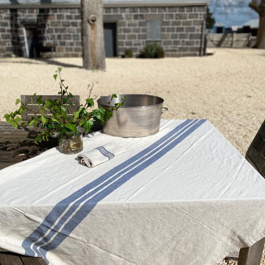 Tablecloth - Charcoal Stripe MED