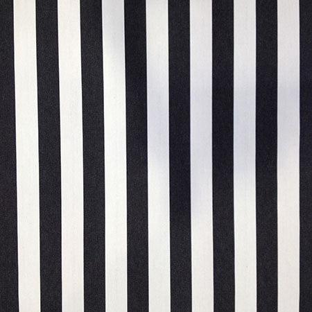 Amalfi Stripe Black White Outdoor Fabric