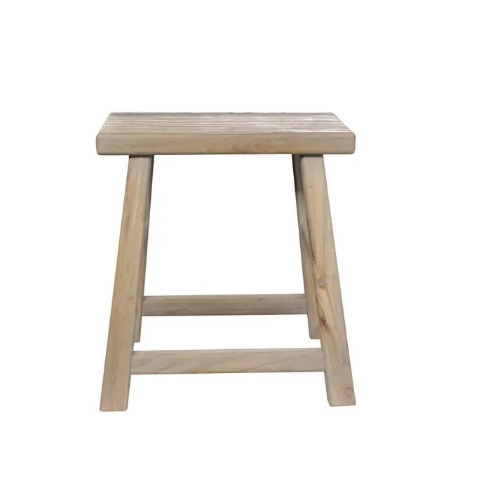 Coastline Aged Elm Rectangle Stool