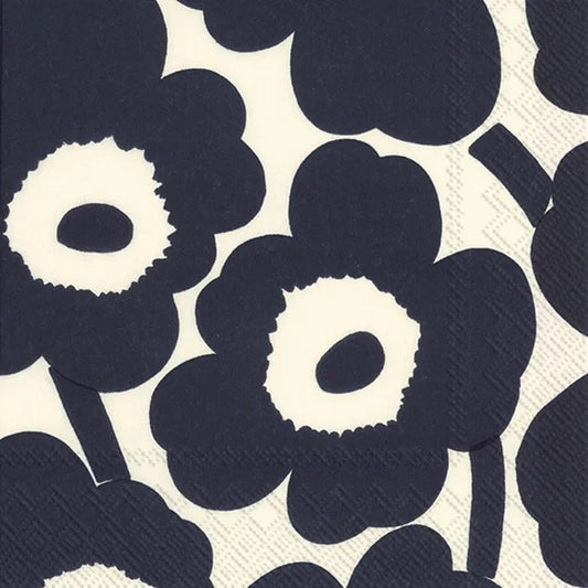 Marimekko Unikko Dark Blue - COCKTAIL Napkin