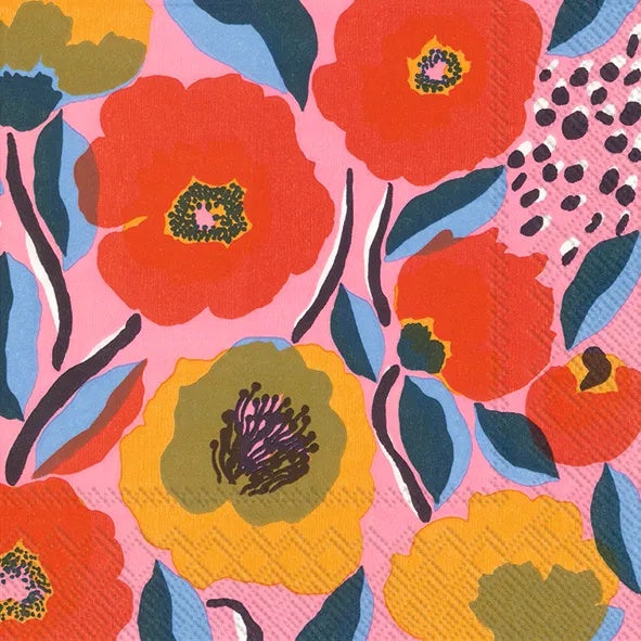 Marimekko Rosarium rose Napkin