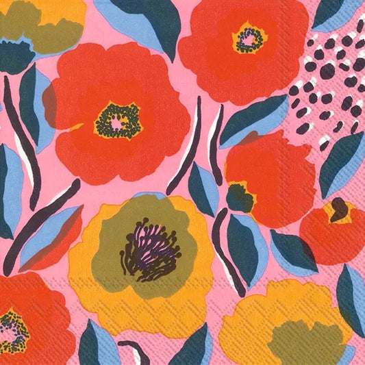 Marimekko Rosarium rose Napkin