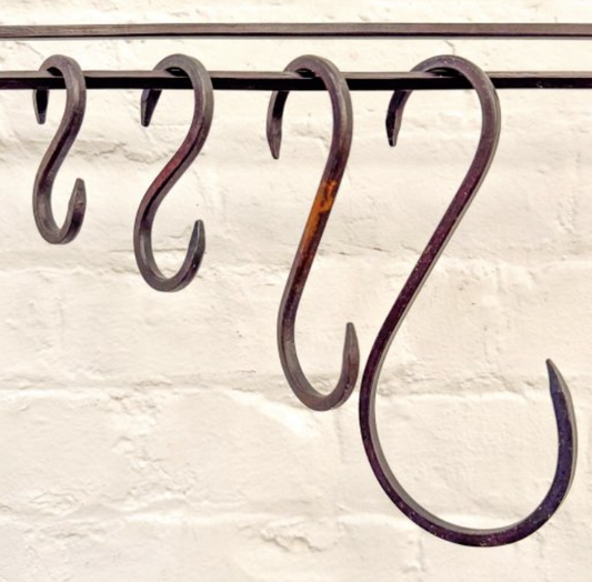 Set 4 Iron Butchers Hooks