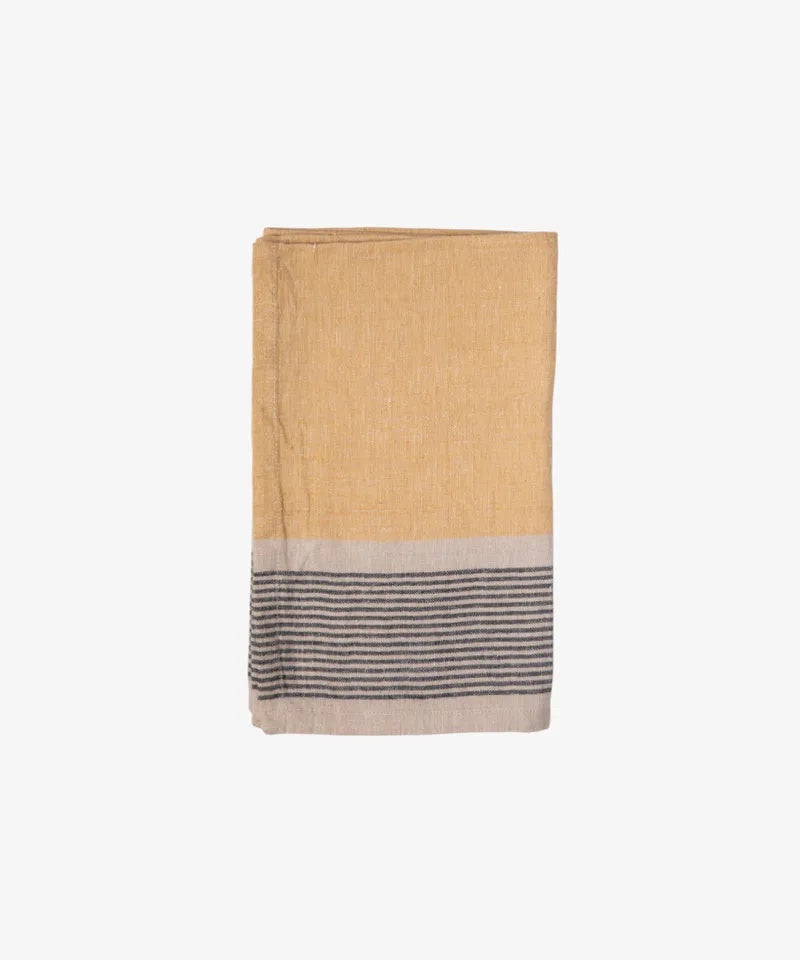 Striped Tea Towel Mustard