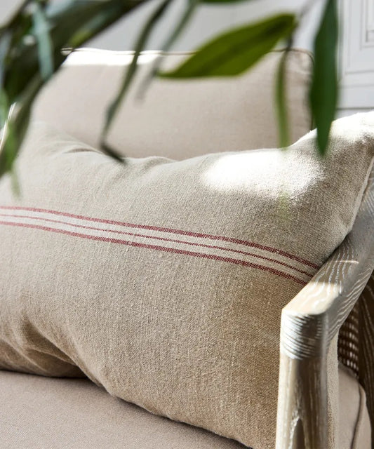 Woven Red Stripe Cushion