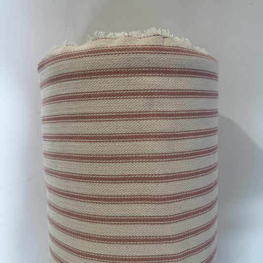 Ashton Ticking Pink Fabric