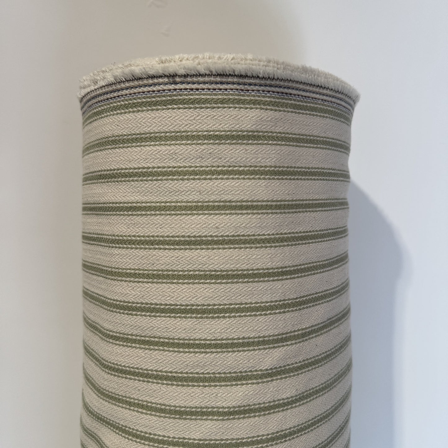 Ashton Ticking Sage Fabric