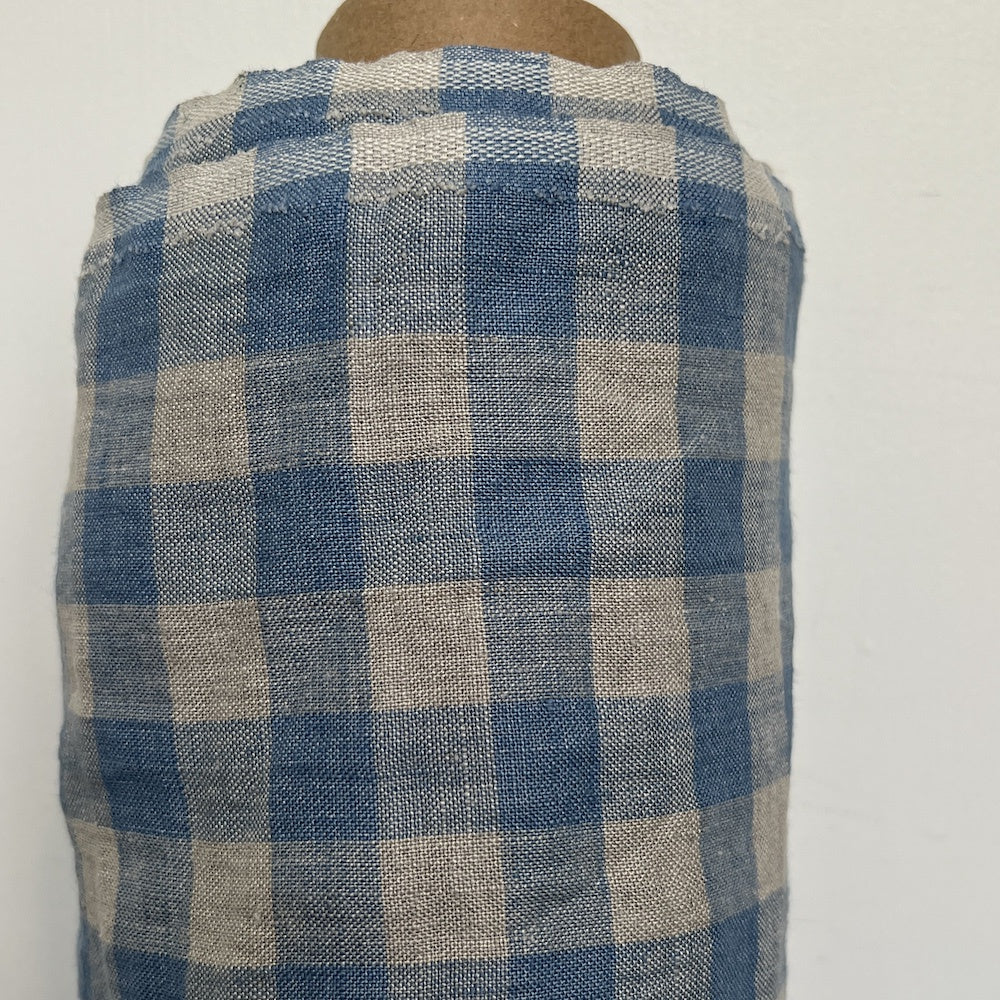 Breton Check Wedgewood Fabric