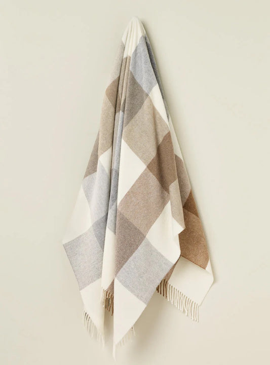 Checkboard Islay Natural Throw