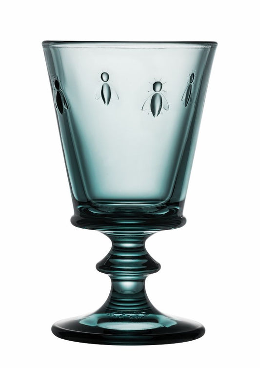 Bee Wine Glass Blue