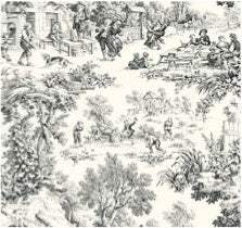 Festive Toile Noir Fabric