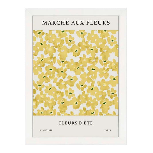 French Fleurs Yellow A2 Print