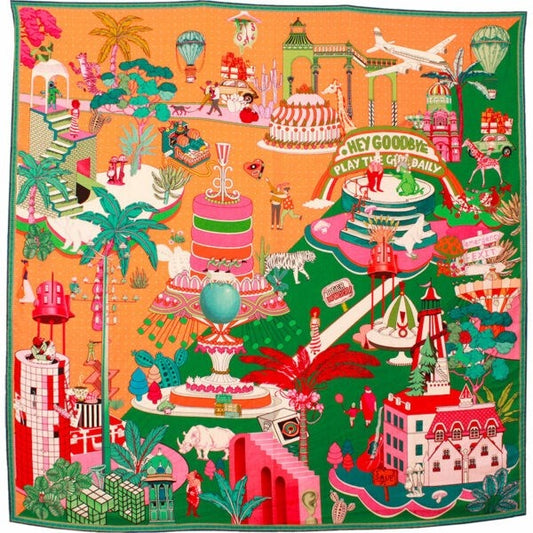 Gateaux Green Scarf