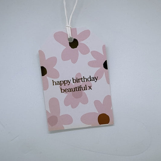 Happy Birthday Beautiful Gift Tag