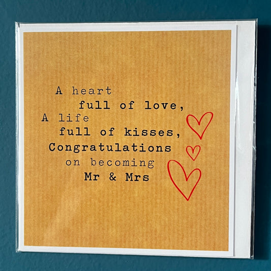 Congratulations Mr & Mrs Card