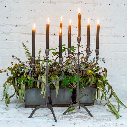 Hand Forged Iron Candelabra