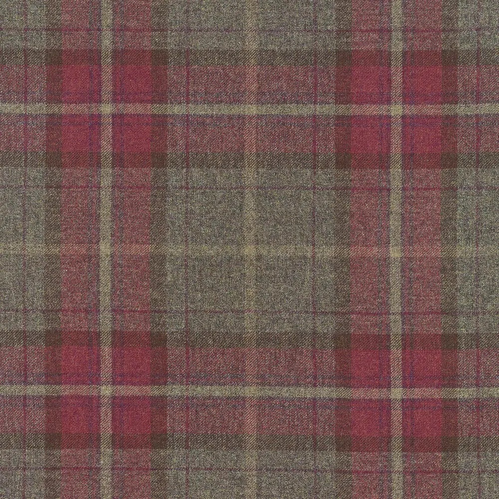 Loch Awe Rouge Wool Fabric