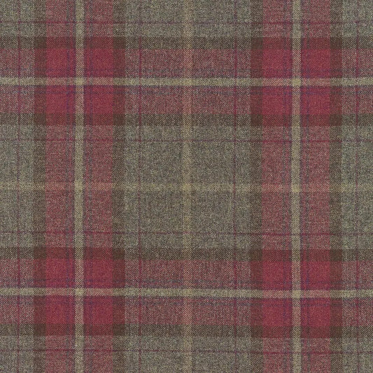Loch Awe Rouge Wool Fabric