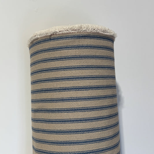 Sefton Ticking Blue Fabric