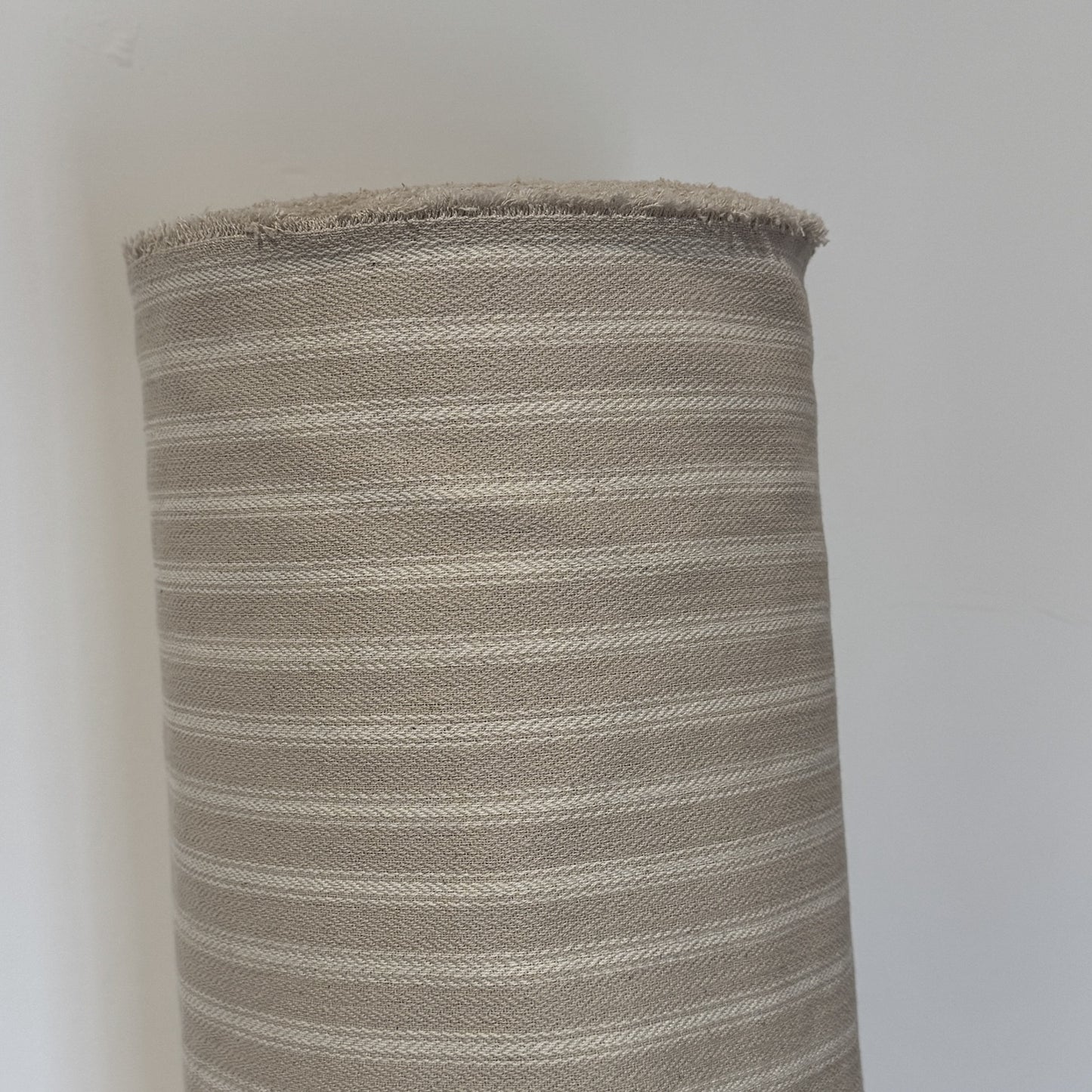 Sefton Ticking White Fabric